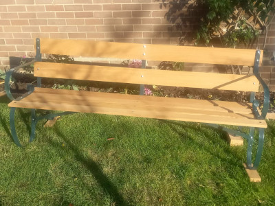 Renovated garden bench