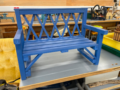 Repaired childs bench