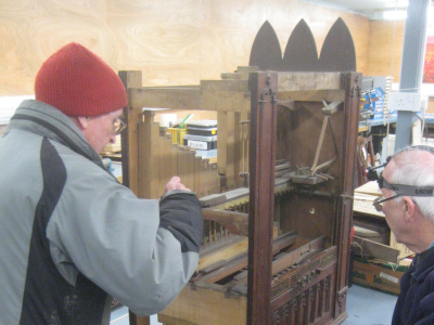 Renovating a small barrel organ